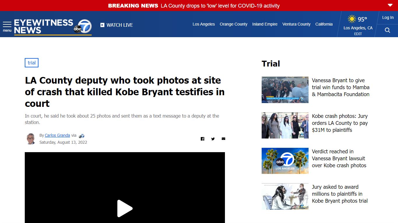 LA County deputy who took photos at site of crash that killed Kobe ...
